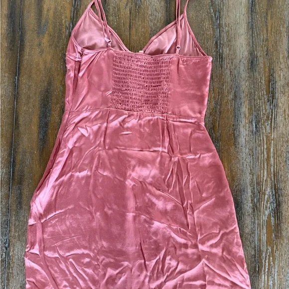 Abercrombie & Fitch Pink Satin Slip Dress Size S - Picture 10 of 14